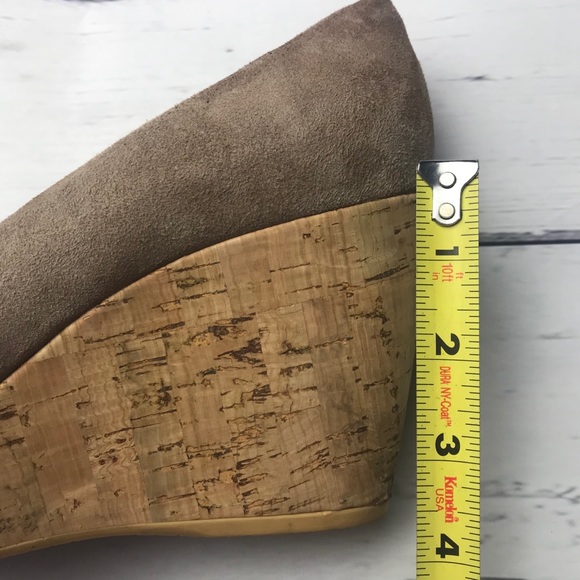 Stuart Weitzman | tan suede wedge heel - Picture 8 of 8